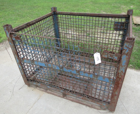 Metal Bin. Measures 40 1/4" H X 54" W X 44" D.