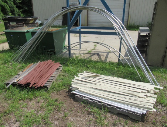 Green House Framing With Purlins. (11) Hoops Total.