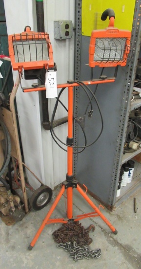 (2) Head Work Light And (2) Pieces Of Chain. Longest Chain Measures 12'.