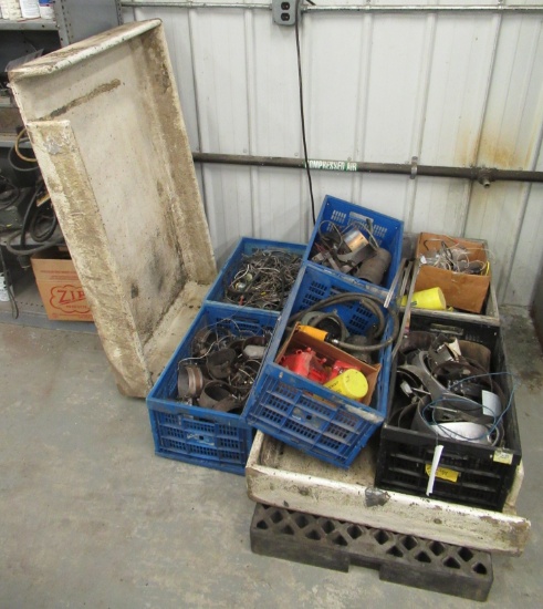 (6) Bins With Contents That Includes Power State, Air Nippers, Heater Bands