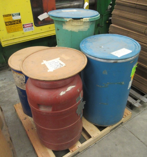 (5) Barrels Of Nylon And Plastic Grindings.