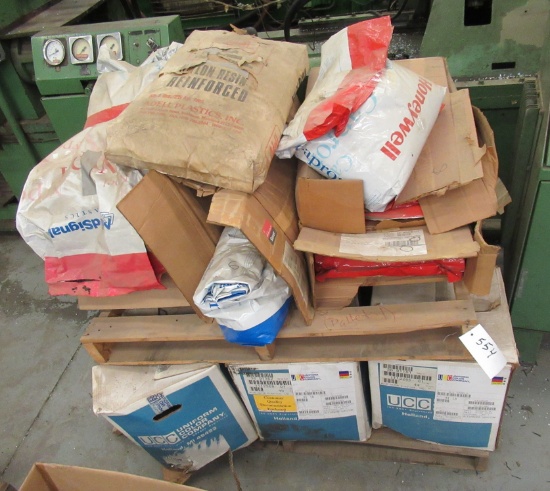 (2) Pallets Of Various Nylon/plastic Pellets.
