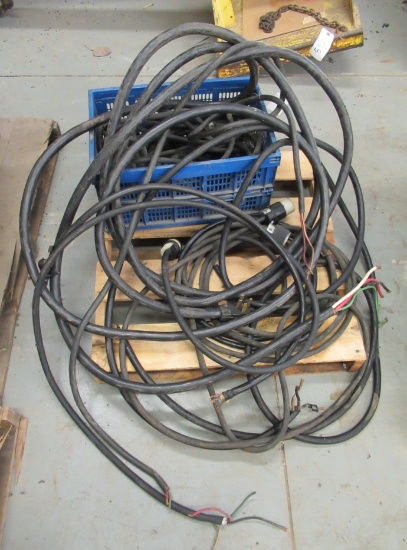 Pallet Full Of 220 Power Cords And Leads.