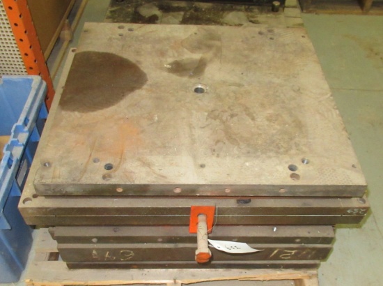 Tool And Die Press Set Up Plates. Largest Measures 29 1/2" X 24".