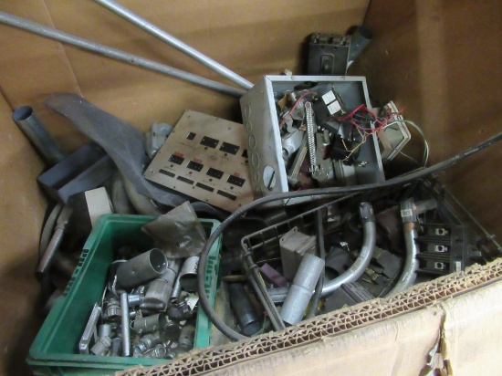 Box That Includes Circuit Breakers, Conduit Pieces, Etc.