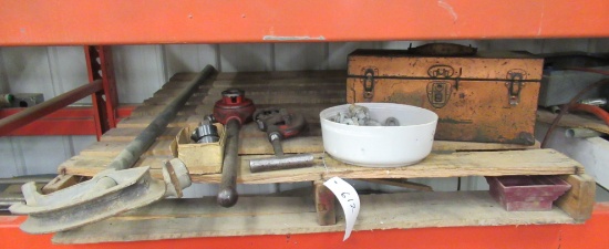 Pipe Bender, Ridgid 42a Pipe Cutter, Ridgid Pipe Threader With Assorted Die