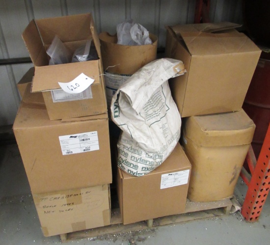 Pallet Of Various Nylon And Plastic Chips.
