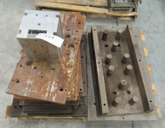 (12) Assorted Tool And Die Set Up Plates. Largest Measures 19" X 32 1/2".