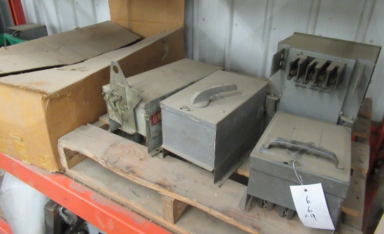 Assortment Of Electrical Shutoff Boxes.