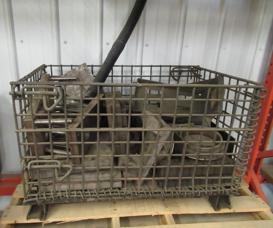 Metal Crate With Various Tool And Die Presses And Set Ups.
