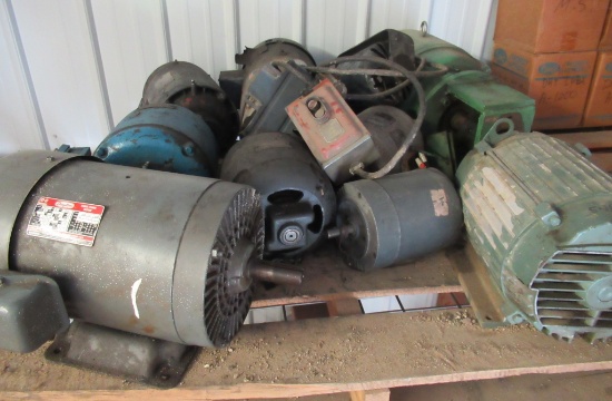 Pallet Full Of Various Electrical Motors.