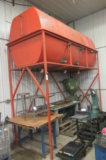 3 Section Homemade Hopper. Measures 12' H X 136" W X 60" D. Pick Up August