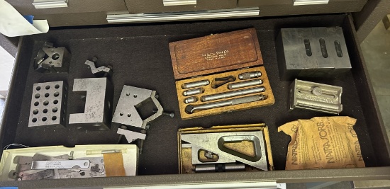 Contents Of Drawer That Includes Assorted Setup Blocks And Tooling.
