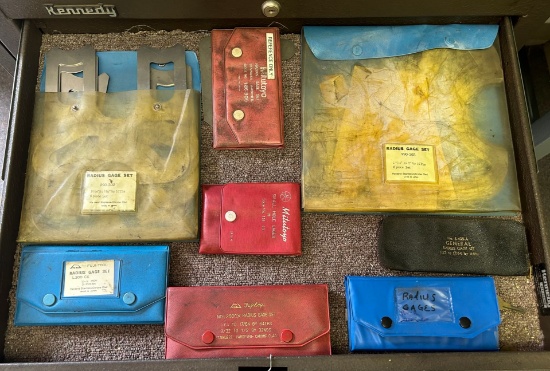 Contents Of Drawer That Includes Assorted Radius Gages.