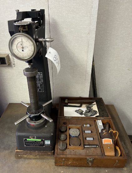 Orange County Machine Inc. Hardness Tester With Accessories.