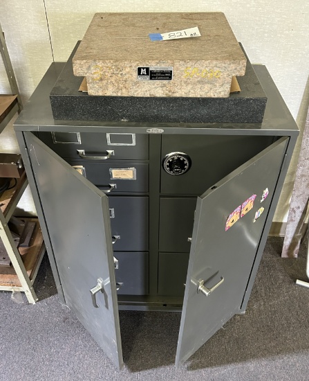 Cole-steel Metal Locking Office Cabinet And (2) Surface Plates. Sizes Inclu