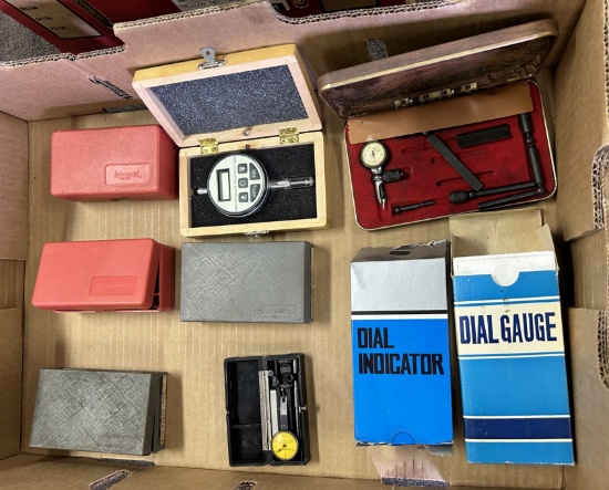 Assortmnt Of Dial Gauges And Indicators Including Mitutoyo, Interapid, Etc.