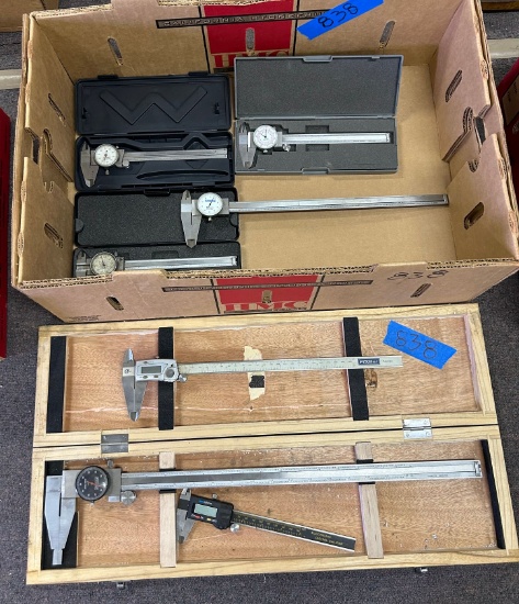 (7) Assorted Dial And Digital Calipers Including Fowler, Starrett And Other