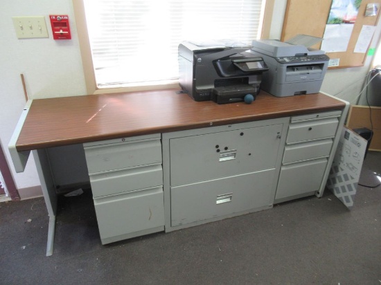 Office cabinet and printers.