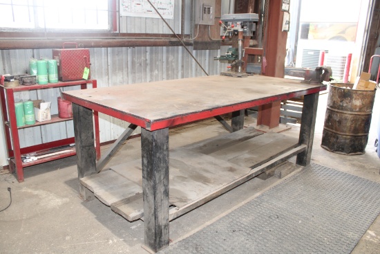 Steel Welding Table Approx. 4' x 8' x 37"H