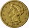 1879-S LIBERTY $5 GOLD PIECE