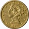 1886-S LIBERTY $5 GOLD PIECE