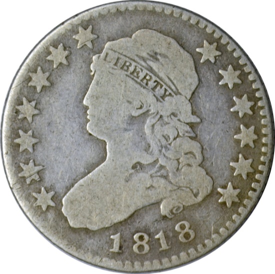 1818 CAPPED BUST QUARTER