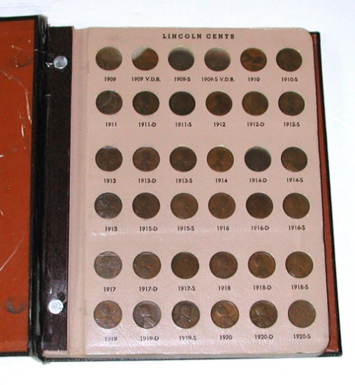 PARTIAL SET of LINCOLN CENTS in ALBUM - 1909 to 1973-S