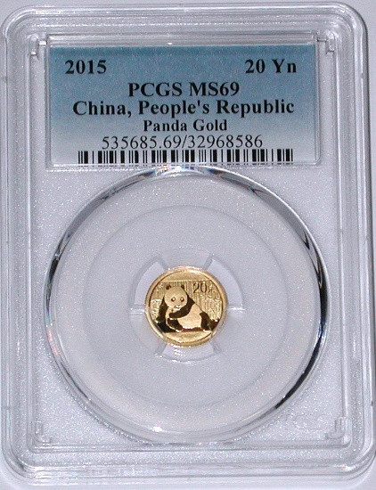 2015 CHINA 20 YUAN GOLD PANDA - PCGS MS69