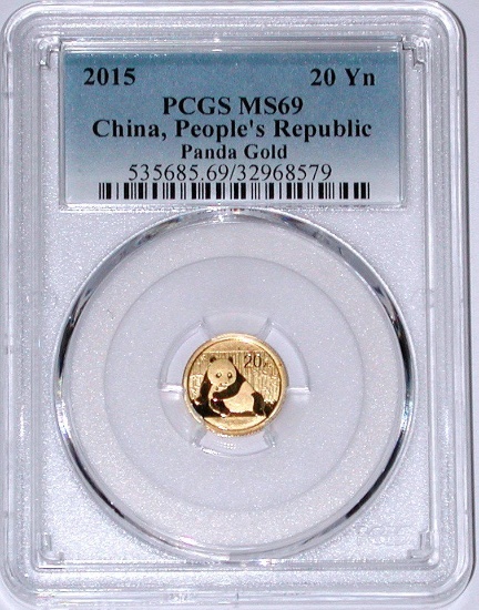 2015 CHINA 20 YUAN GOLD PANDA - PCGS MS69
