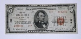 SERIES 1929 $5 NATIONAL CURRENCY - LOUISVILLE, KY