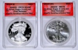 2015-W UNC & PROOF SILVER EAGLES - ANACS 70 FIRST RELEASE