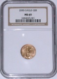 2005 $5 GOLD AMERICAN EAGLE - NGC MS69