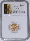 2014 $5 GOLD AMERICAN EAGLE - NGC MS69