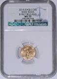 2015 $5 GOLD AMERICAN EAGLE - WIDE REEDS - NGC MS70 EARLY RELEASES