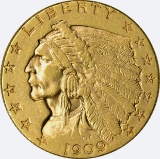 1909 INDIAN $2.50 GOLD PIECE