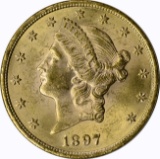 1897 LIBERTY $20 GOLD PIECE