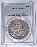 1877 TRADE DOLLAR - PCGS GENUINE