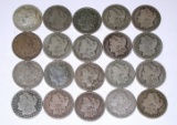 20 MORGAN DOLLARS dated 1900 to 1904