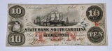 1859 $10 STATE BANK, SOUTH CAROLINA NOTE