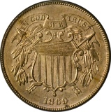 1869 TWO CENT PIECE
