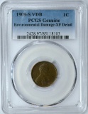 1909-S VDB LINCOLN CENT - PCGS XF DETAILS