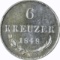 AUSTRIA - 1848 SIX KREUZER - SILVER