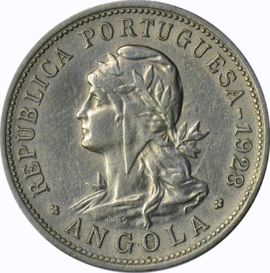 ANGOLA - 1928 50 CENTAVOS