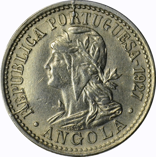 ANGOLA - 1927 TEN CENTAVOS