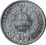 FRANCE - 1850 50 CENTIMES - SILVER