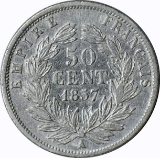 FRANCE - 1857-A 50 CENTIMES - SILVER