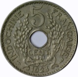 FRENCH INDO-CHINA - 1923 FIVE CENTS