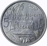 FRENCH OCEANIA - 1952 FIVE FRANCS