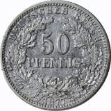 GERMANY - 1877-C 50 PFENNIG - SILVER